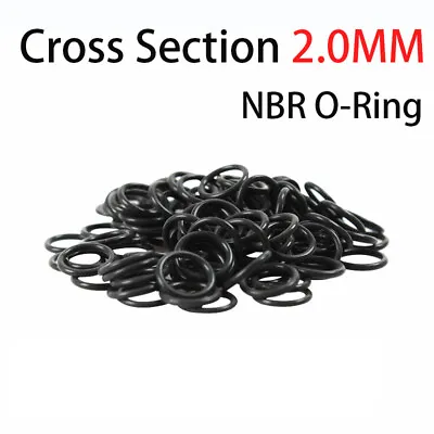 £1.55 • Buy Black (NBR) O-Rings 6-182mm Outer Dia 2.0mm Cross Section Metric Sealing Ring