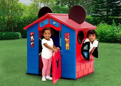 Mickey Mouse Cottage Playhouse Patio Outdoor Indoor Fun Play House Kids New Free • $207.17