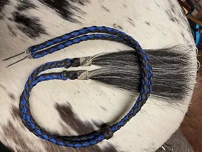 Usa Braided  Leather Chin Deerskin Stampede Wind Strings Hat Tie Horsehair Horse • $75