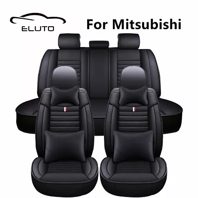 For Mitsubishi 5 Seats Leather Car Seat Covers Full Set Seat Cushions Protector • $81.99