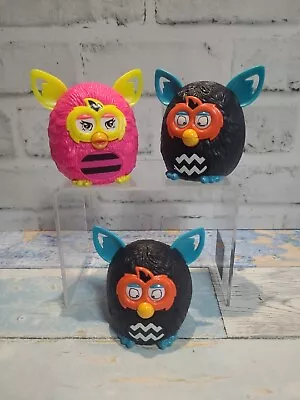 3 Furby Boom Hard Plastic Toys McDonalds Happy Meal Toys 2013 • £2.50