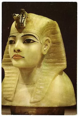 Egyptian Postcard Tutankhamun Portrait Head Canopic Chest Lid Ancient Egypt Unp • £3.45