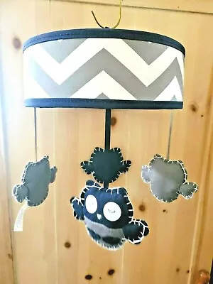 Owl Baby Mobile By My Baby Sam - Chevron Navy Blue Print No Arm 2016 • $5