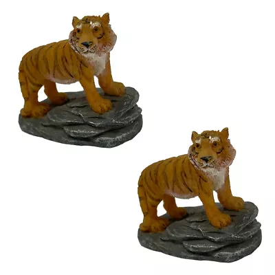 2 Pcs Chinese Lucky Animal Statue Micro Landscape Animals Micro • $18.69