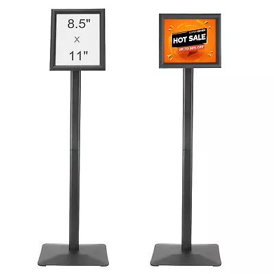 VEVOR Pedestal Sign Holder Adjustable Poster Stand 11x17in / 8.5x11in / 4-75in • $37.99