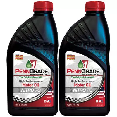 Brad Penn / PennGrade 1 71176 Conventional HP Engine Oil 70W 2 Qt Nitro 70 • $33.94