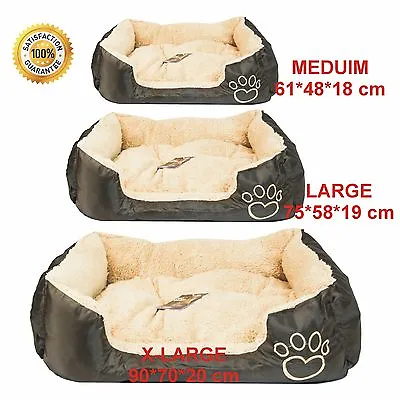 £17.99 • Buy Pet Basket, Bed With Fleece Soft Comfy Fabric Washable Dog Cat Cosy Dogs Cats