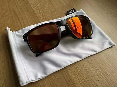 Oakley Holbrook Sunglasses Matt Black Ruby Prism Lens Excellent Condition • £79