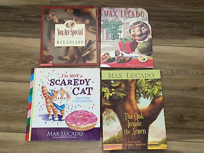 Max Lucado 4 Picture Book Lot SCAREDY CAT Special PUNChINELLO Oak Acorn NEW • $23.99