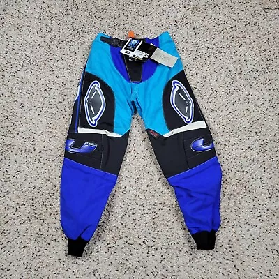 UFO Plast Motocross Pants Kids 30 Blue Black G2 Series MX Dirt Racing 22x22 NEW • $34.95