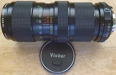 VIVITAR 75-205mm 1:3.8 CLOSE FOCUSING ZOOM - MINOLTA MD Mount - JAPAN - W/ Cap • $7.50