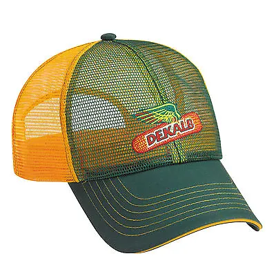 DEKALB SEED Green & Yellow FullMesh Trademark Logo Cap Hat New Ballcap Corn • $20.95