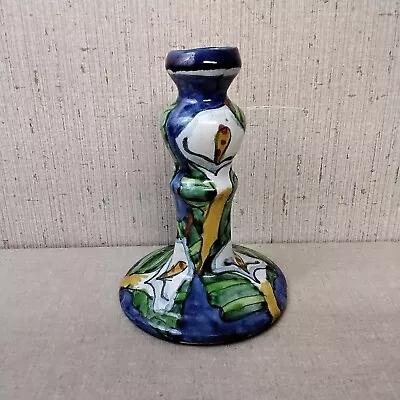 Vintage Mexican Pottery Calla Lily Candle Holder Vase • $13.26