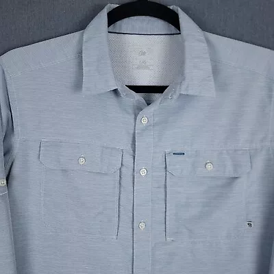 Mountain Hardwear Shirt Mens Large Blue Chambray Canyon Long Sleeve Button Up • $19.87
