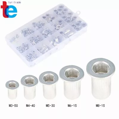 Aluminum Rivet Nut  Kit Metric Rivnut Nutsert Assort M3 M4 M5 M6 M8 150 Pieces • $11