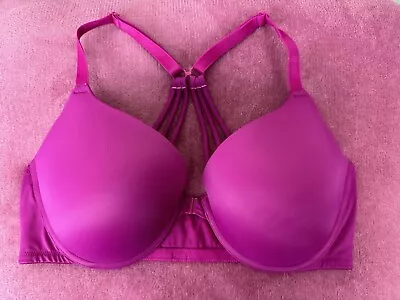 PINK Victoria's Secret Wear Everywear Push Up Bra 38D Hot Pink Strappy Wing • $30