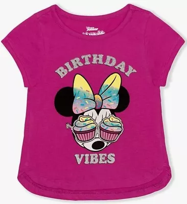 Disney Minnie Mouse And Mickey Mouse Girls Birthday Party T-Shirt For Toddler 2T • $11.98