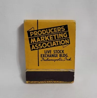 Vintage Producers Marketing Live Stock Full Feature Matchbook IN Advertising • $19.99