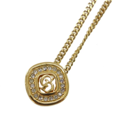Christian Dior CD Logo Rhinestone Used Chain Necklace Vintage #BO558 W • £175.86