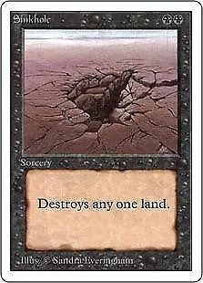 Magic The Gathering MtG Unlimited Common Sinkhole [Played Condition] • $49.99