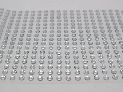 $3.86 • Buy 5 Sheets Of 391 Clear 4mm Round Self-Adhesive Acrylic Rhinestone Stickers Stick