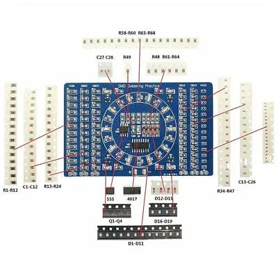 $3.14 • Buy Soldering Practice SMD Circuit Board LED Electronics Kit Project 1 DIY TAA Y6S5