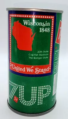 7up United We Stand Vintage 1976 Stack Soda Pop Can #49 Wisconsin 1848 AS SHOWN • $16