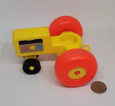Vintage Fisher Price Little People Yellow/red Farm Tractor • $8