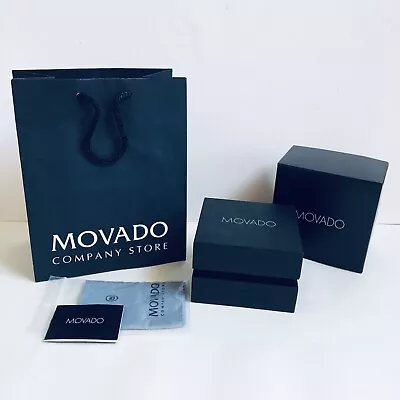 Set Of MOVADO Paper Gift Bags & Watch Box Authentic Empty B-211 • $28.95