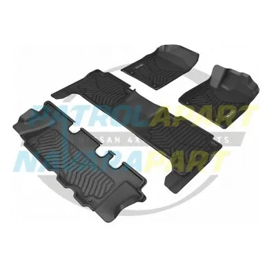 TruFit 3D Rubber Floor Mats MAXTRAC For Nissan Patrol Y62 Front Rear & Cargo (3D • $319