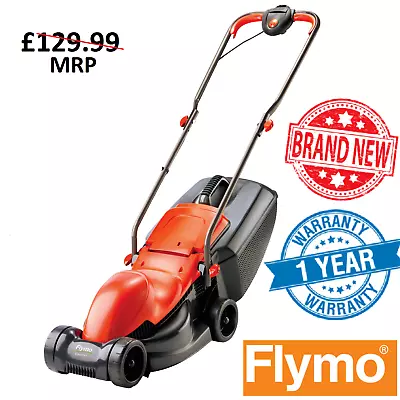 Flymo Easimo Electric Wheeled Lawn Mower 900 W Cutting Width 32 Cm Orange • £95