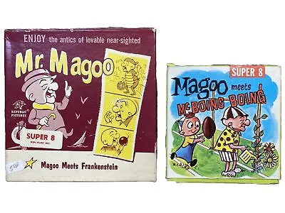 MR. MAGOO MEETS FRANKENSTEIN & MEETS MCBOING BOING Super 8mm Film LOT OF 2 Films • $39.99