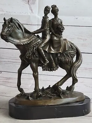 Artistic Celebration Milo's Wedding Sculpture Bride And Groom On Horseback GIft • $209.50