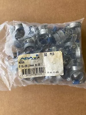 ABA Worm Drive Hose Clamps 13-20mm (Part # 19022) - 50 Piece Package • $50