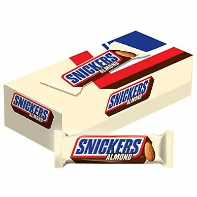 SNICKERS Almond Singles Size Chocolate Candy Bars 1.76-Ounce Bar 24-Count Box • £47.09