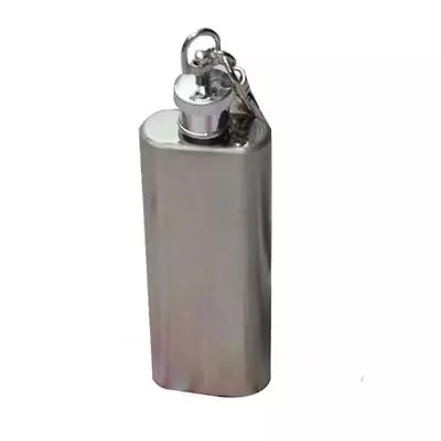 Mini Hip Flask Wine Alcohol Flagon Stainless Steel 2oz AG24 Mosunx With Keychain • £3.95