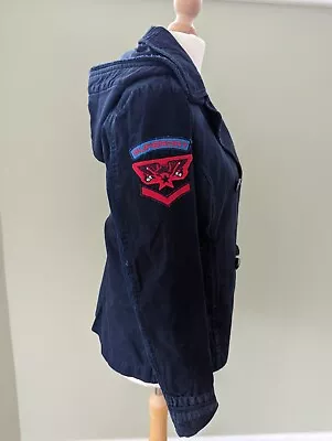 Superdry New Denim Tailoring Double Breasted Hooded Jacket Size XS • £15