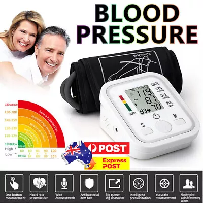 Automatic Blood Pressure Digital Monitor Upper Arm BP Machine Heart Rate Monitor • $18.79