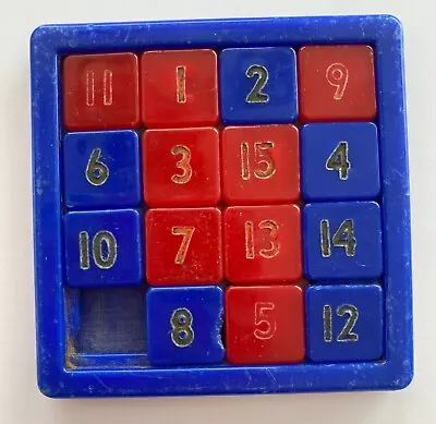 Vintage Tower's Sliding 15 Number Puzzle Tile Game Plastic Made In USA • $8