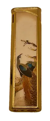 Vintage Flamex Brougham II Electric Gold Lighter W/ Peacocks - Read Description • $10.99