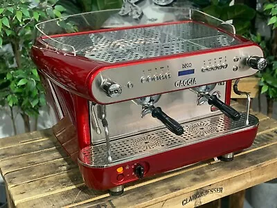 Gaggia Deco Dp 2 Group Red Espresso Coffee Machine Commercial Cafe Cart Barista • $3950