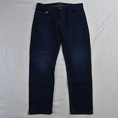 Banana Republic 34 X 30 Tapered Traveler Dark Wash Flex Denim Mens Jeans • $35.99