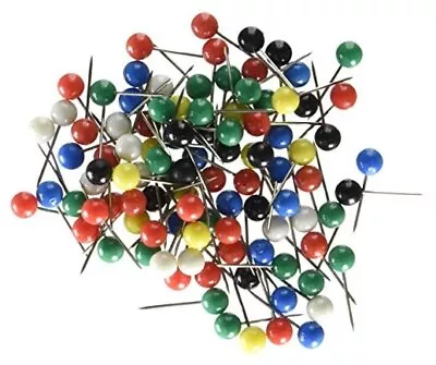 U Brands Map Push Pins Plastic Head Steel Point Colors 100 80 Count Assorted • $11.57