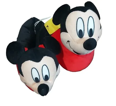NWT Mickey Mouse Slippers  Size 11-12 • £9.51