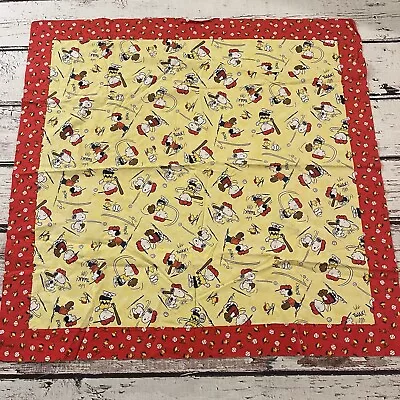 Vintage 1966 32”x33” Decorative Peanuts Themed Blanket Baseball • $25.99