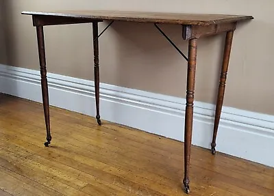 Antique Victorian Folding Sewing Table • Hall Bros Mfg Co • Super Cute & Sturdy  • $375