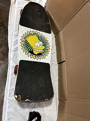 Vintage Simpsons 1990 Bart Simpson Vehicle Of Destruction Skateboard USED A LOT1 • $81.97