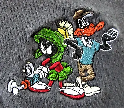 Vintage 90s Daffy Duck Marvin The Martian Polo Shirt Warner Brothers Men's XXL • $29.64