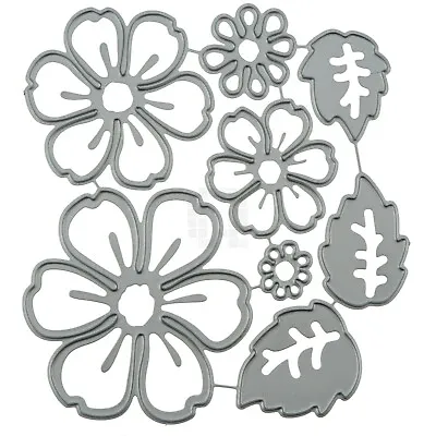 Flower & Leaf Dies Metal Cutting Die Set (8 Piece Set) • $3.44