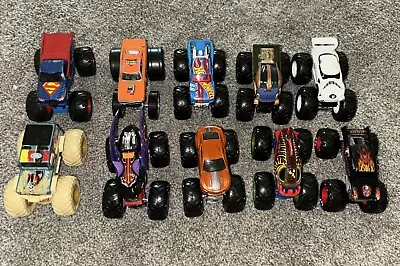 Hot Wheels Monster Jam  Monster Trucks Lot Of  10 Superman Thanos 1:64 • $27.40